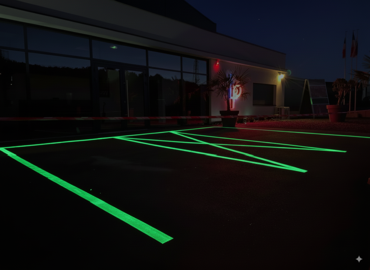 Marquage parking lumineux - Visibilité optimale 24h/24