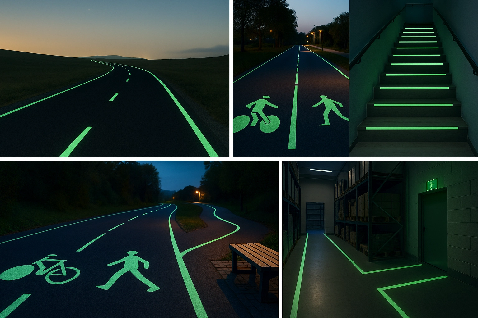 Application de peinture photoluminescente - Exemple de réalisation