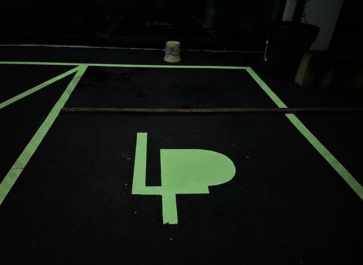 Logo lumineux nocturne - Signalétique autonome sans électricité